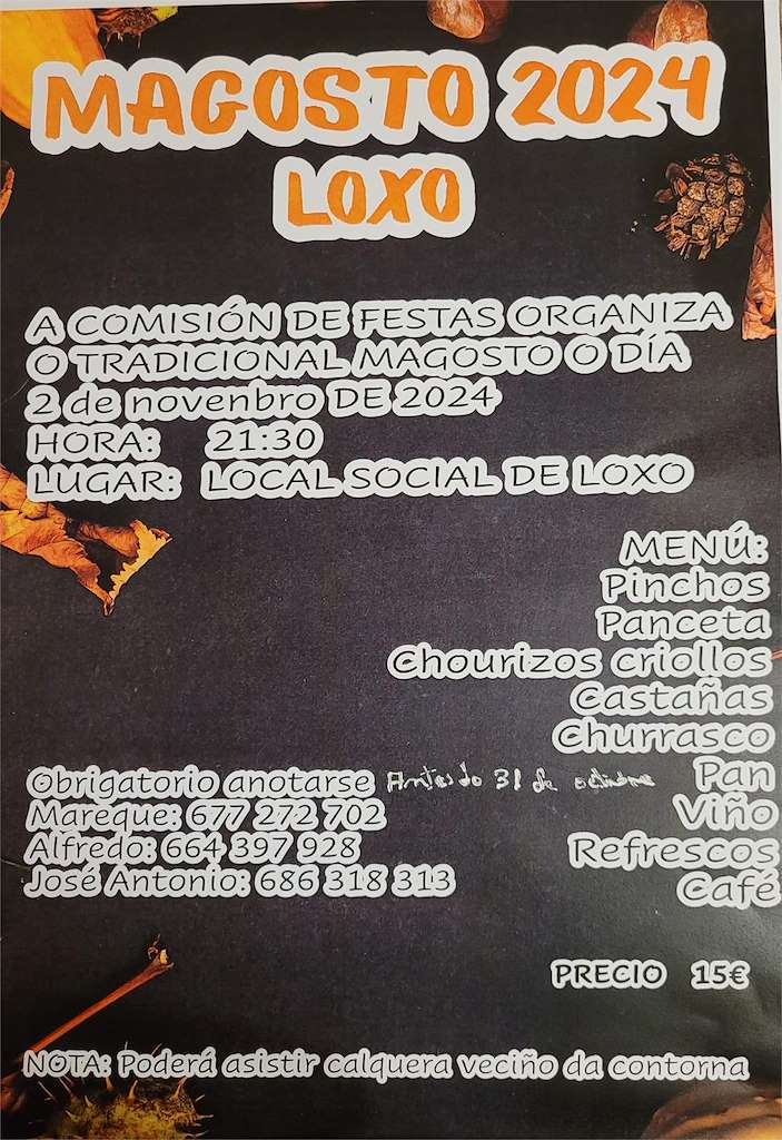 Magosto de Loxo  en Touro