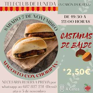 Fechas, información, programa, cartel, imágenes, mapa y ubicación de Magosto de Luneda (2026)  en  A Caniza
