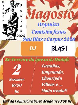 Fechas, información, programa, cartel, imágenes, mapa y ubicación de Magosto de Mañufe  (2025)  en  Gondomar