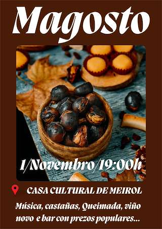 Fechas, información, programa, cartel, imágenes, mapa y ubicación de Magosto de Meirol (2025)  en  Mondariz