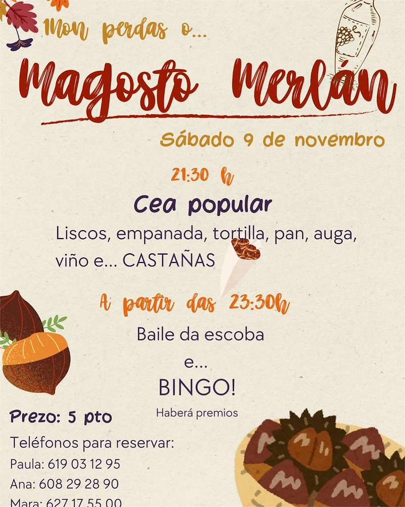 Magosto de Merlán en Palas de Rei