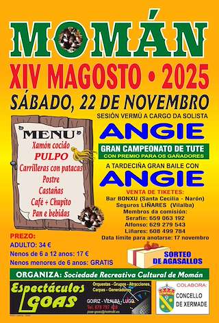 Fechas, información, programa, cartel, imágenes, mapa y ubicación de XIV Magosto de Momán (2025)  en  Xermade