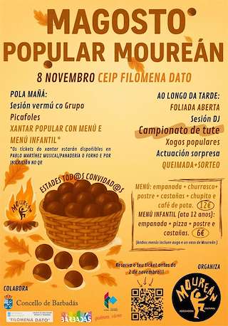Fechas, información, programa, cartel, imágenes, mapa y ubicación de Magosto de Moureán (2025)  en  Barbadás