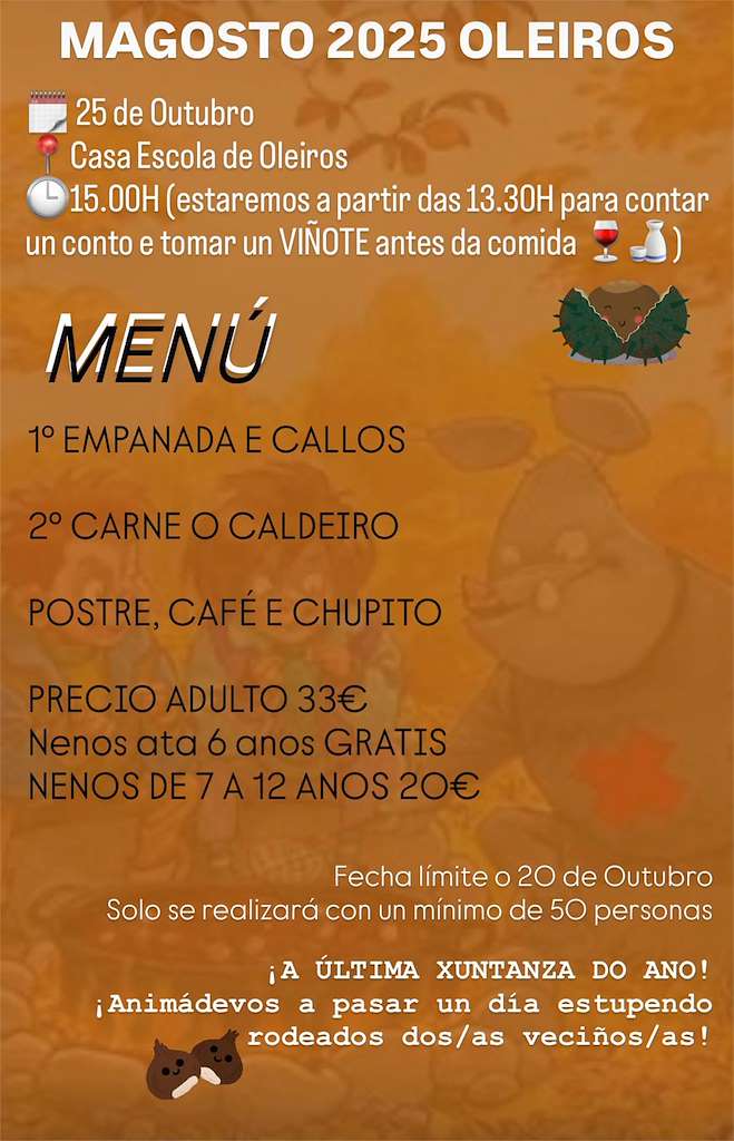Magosto de Oleiros en Vilalba