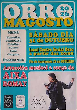 Fechas, información, programa, cartel, imágenes, mapa y ubicación de Magosto de Orro (2026)  en  Culleredo