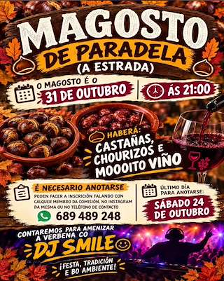 Fechas, información, programa, cartel, imágenes, mapa y ubicación de Magosto de Paradela (2026)  en  A Estrada