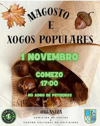 Fechas, información, programa, cartel, imágenes, mapa y ubicación de Magosto de Peitieiros (2025)  en  Gondomar