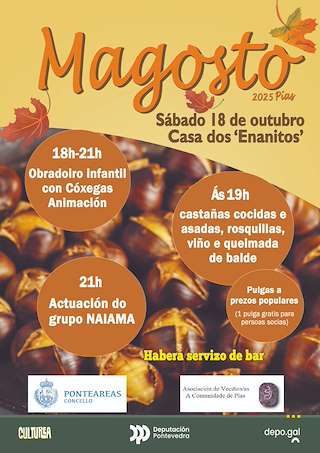 Fechas, información, programa, cartel, imágenes, mapa y ubicación de Magosto de Pías (2025)  en  Ponteareas