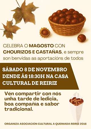 Fechas, información, programa, cartel, imágenes, mapa y ubicación de Magosto de Reiriz (2025) en Pontevedra
