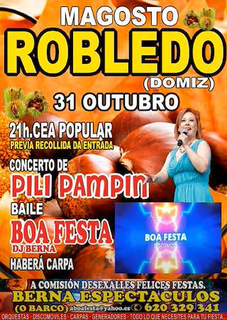 Fechas, información, programa, cartel, imágenes, mapa y ubicación de Magosto de Robledo (2025)  en  Carballeda de Valdeorras