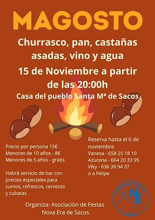 Fechas, información, programa, cartel, imágenes, mapa y ubicación de Magosto de Sacos (2025)  en  Cerdedo-Cotobade