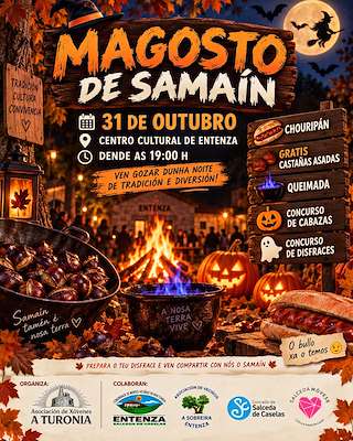 Fechas, información, programa, cartel, imágenes, mapa y ubicación de Magosto de Samaín de Entenza (2026)  en  Salceda de Caselas