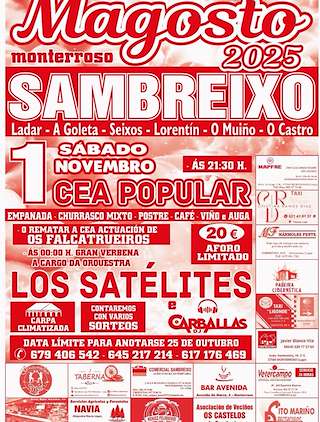 Fechas, información, programa, cartel, imágenes, mapa y ubicación de Magosto de Sambreixo (2025)  en  Monterroso
