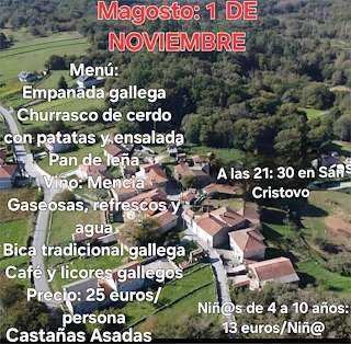 Fechas, información, programa, cartel, imágenes, mapa y ubicación de Magosto de San Cristobo (2025)  en  Paderne de Allariz