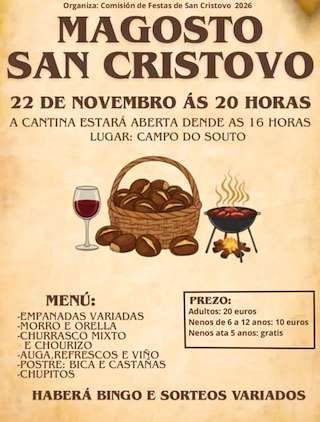 Fechas, información, programa, cartel, imágenes, mapa y ubicación de Magosto de San Cristovo (2025)  en  Ribadavia