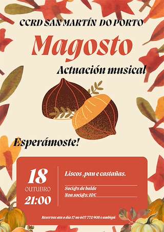 Fechas, información, programa, cartel, imágenes, mapa y ubicación de Magosto de San Martín do Porto  (2025)  en  Cabanas