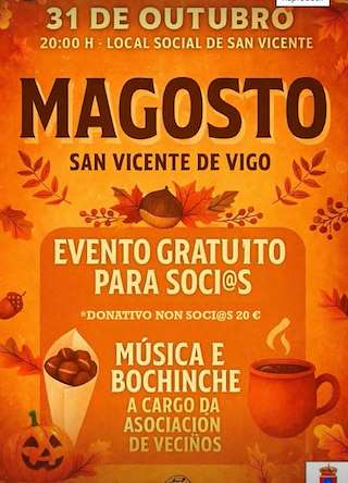 Fechas, información, programa, cartel, imágenes, mapa y ubicación de Magosto de San Vicente de Vigo (2025)  en  Carral