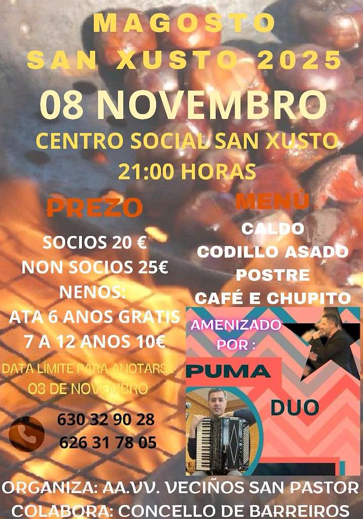 Magosto de San Xusto en Barreiros