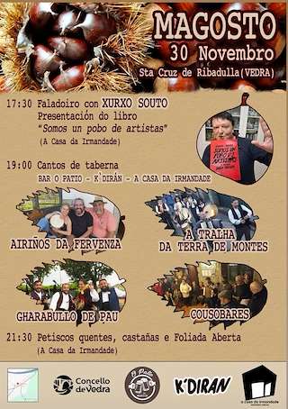 Fechas, información, programa, cartel, imágenes, mapa y ubicación de Magosto de Santa Cruz de Ribadulla  en  Vedra