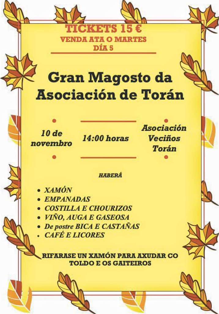 Magosto de Torán en Taboadela