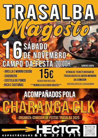 Fechas, información, programa, cartel, imágenes, mapa y ubicación de Magosto de Trasalba (2025)  en  Amoeiro
