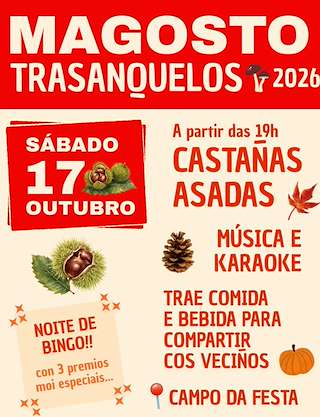 Fechas, información, programa, cartel, imágenes, mapa y ubicación de Magosto de Trasanquelos (2026)  en  Oza Cesuras