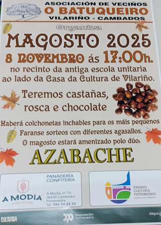 Fechas, información, programa, cartel, imágenes, mapa y ubicación de Magosto de Vilariño (2025) en Cambados