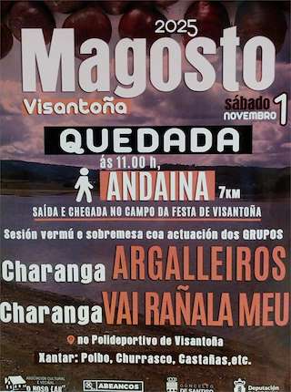 Fechas, información, programa, cartel, imágenes, mapa y ubicación de Magosto de Visantoña  en  Santiso