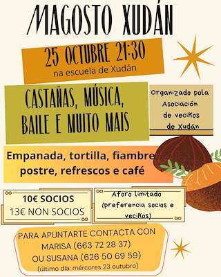 Fechas, información, programa, cartel, imágenes, mapa y ubicación de Magosto de Xudán (2025)  en  A Pontenova