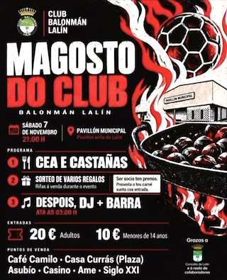 Fechas, información, programa, cartel, imágenes, mapa y ubicación de Magosto do Club Balonmán Lalín (2026)