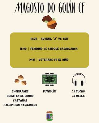 Fechas, información, programa, cartel, imágenes, mapa y ubicación de Magosto do Goián CF (2025)  en  Tomiño