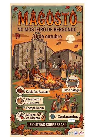 Fechas, información, programa, cartel, imágenes, mapa y ubicación de Magosto do Mosteiro (2026)  en  Bergondo