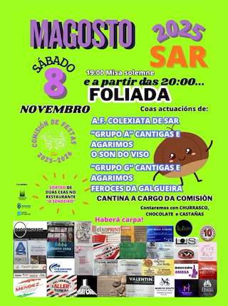 Fechas, información, programa, cartel, imágenes, mapa y ubicación de Magosto do Sar (2025)  en  Santiago de Compostela