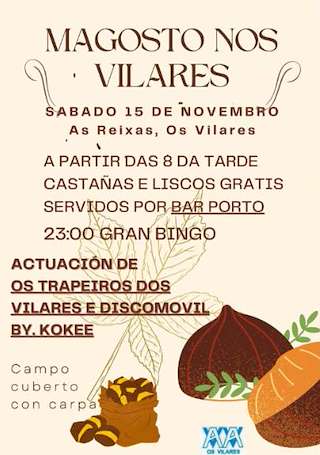 Fechas, información, programa, cartel, imágenes, mapa y ubicación de Magosto dos Vilares  en  Guitiriz