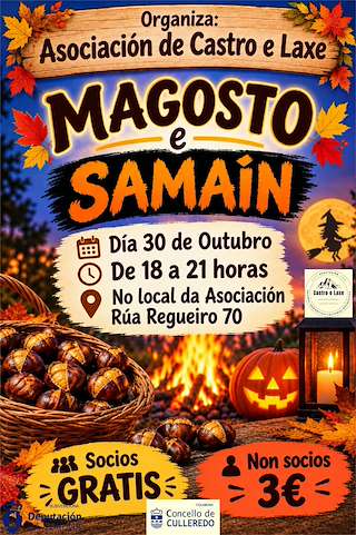 Fechas, información, programa, cartel, imágenes, mapa y ubicación de Magosto e Samaín de Castro e Laxe (2026)  en  Culleredo