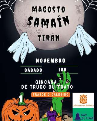 Fechas, información, programa, cartel, imágenes, mapa y ubicación de Magosto e Samaín de Tirán (2025)  en  Moaña