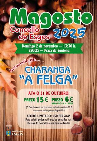 Fechas, información, programa, cartel, imágenes, mapa y ubicación de Magosto (2025)  en  Esgos