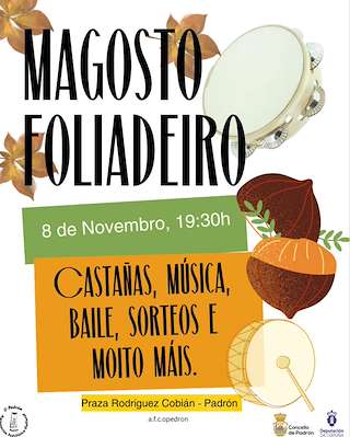 Fechas, información, programa, cartel, imágenes, mapa y ubicación de Magosto Foliadeiro (2025) en Padrón