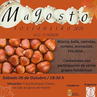 Fechas, información, programa, cartel, imágenes, mapa y ubicación de Magosto Foliadeiro (2025)  en  Padrón