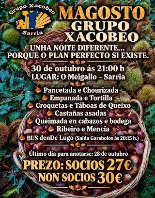 Fechas, información, programa, cartel, imágenes, mapa y ubicación de Magosto Grupo Xacobeo (2026)  en  Sarria
