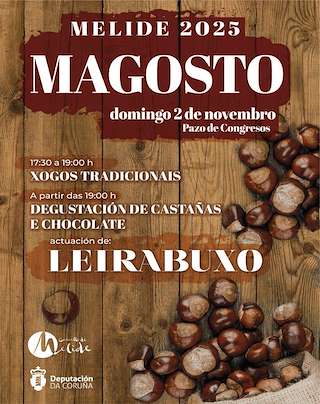 Fechas, información, programa, cartel, imágenes, mapa y ubicación de Magosto (2025)  en  Melide