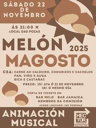 Fechas, información, programa, cartel, imágenes, mapa y ubicación de Magosto (2025)  en  Melón