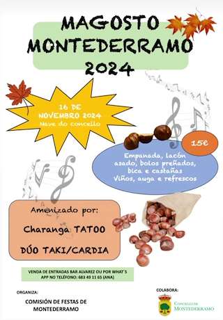 Fechas, información, programa, cartel, imágenes, mapa y ubicación de Magosto  en  Montederramo