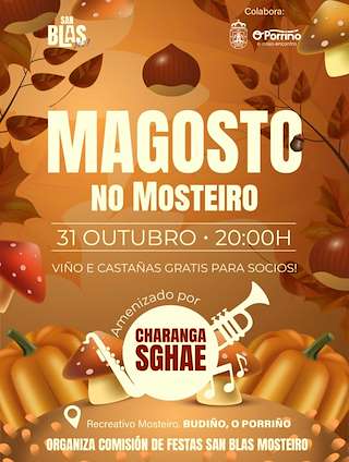 Fechas, información, programa, cartel, imágenes, mapa y ubicación de Magosto no Mosteiro (2026)  en  O Porriño