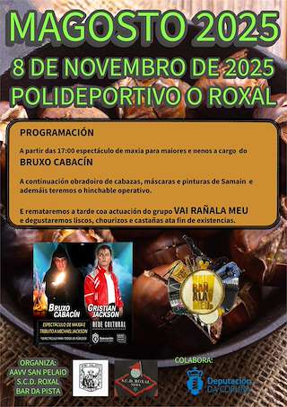 Fechas, información, programa, cartel, imágenes, mapa y ubicación de Magosto O Roxal (2025) en Neda
