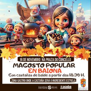 Fechas, información, programa, cartel, imágenes, mapa y ubicación de Magosto Popular   en  Baiona