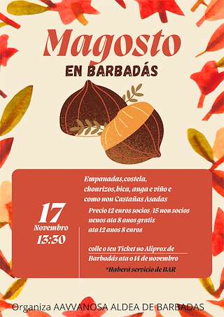 Fechas, información, programa, cartel, imágenes, mapa y ubicación de Magosto Popular  en  Barbadás