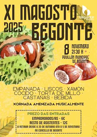 Fechas, información, programa, cartel, imágenes, mapa y ubicación de XI Magosto Popular  (2025) en Begonte