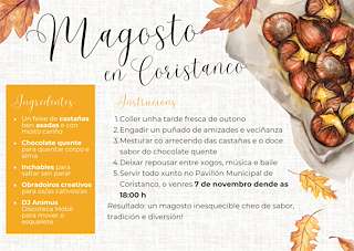 Fechas, información, programa, cartel, imágenes, mapa y ubicación de Magosto Popular (2025)  en  Coristanco