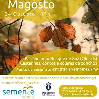 Fechas, información, programa, cartel, imágenes, mapa y ubicación de Magosto Popular da Semente (2026)  en  A Coruña